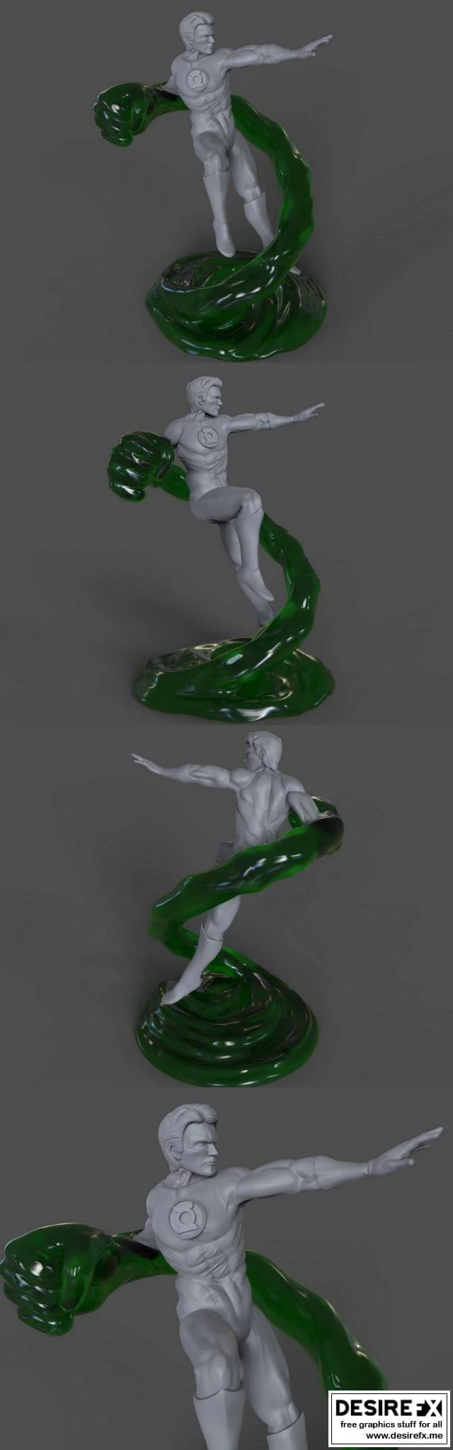 绿灯侠 3D打印模型|Green Lantern