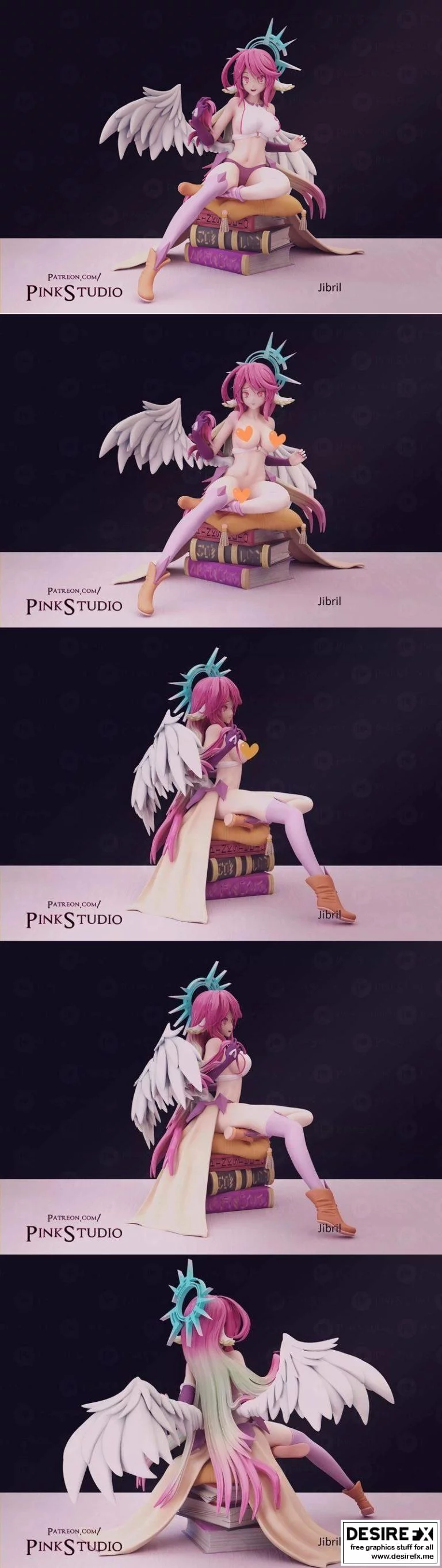 Jibril-动漫-角色3D打印模型|Jibril