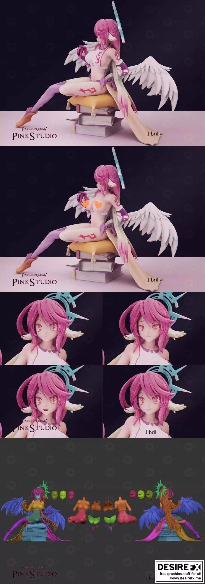 Jibril-动漫-角色3D打印模型|Jibril