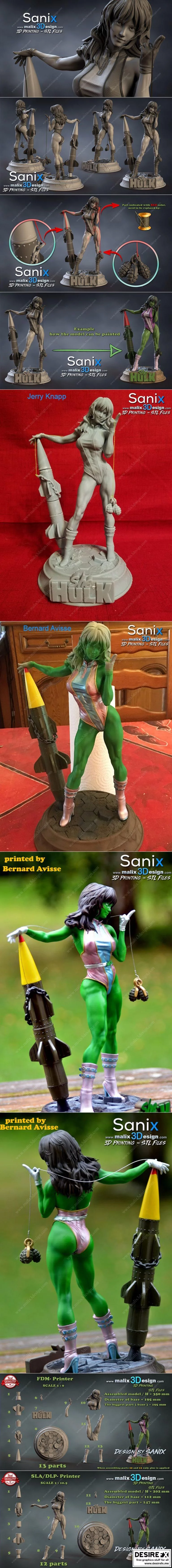 她 Hulk 3D打印模型|She HULK