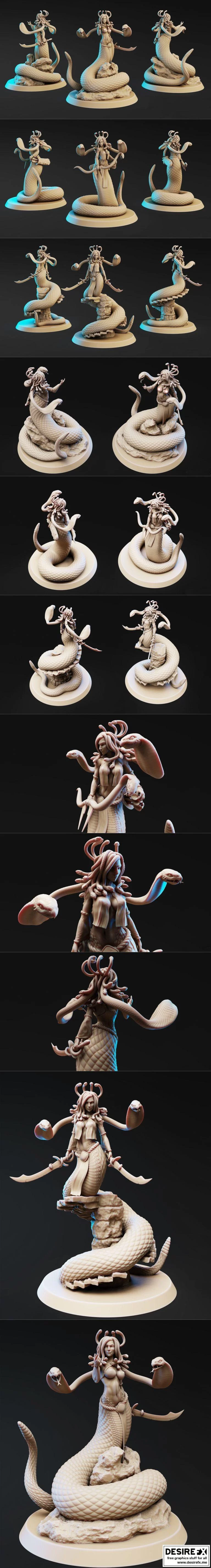 纯血女妖3D打印模型包|Pureblood Medusa Bundle