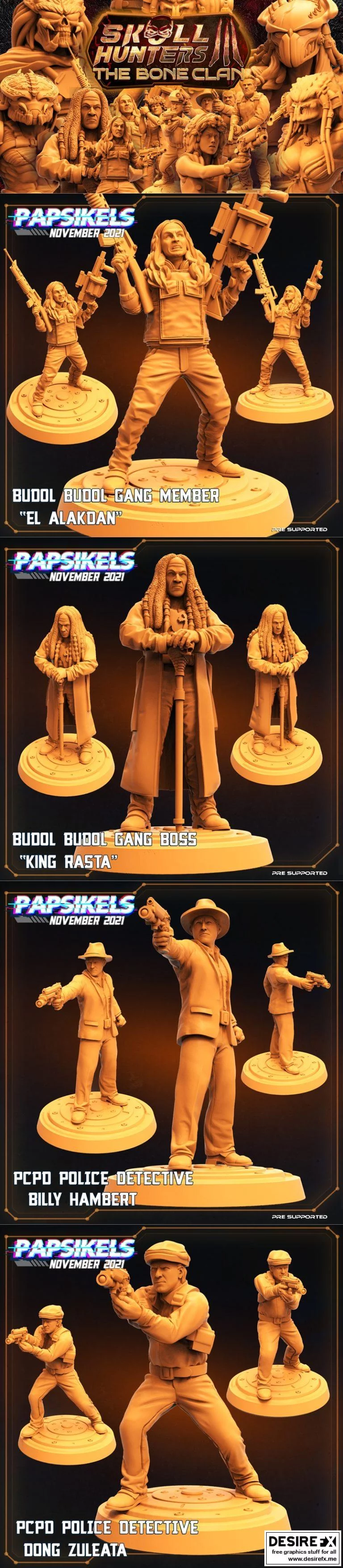 骨族猎人3D打印模型|Skull Hunters 3 The Bone Clan – November 2021