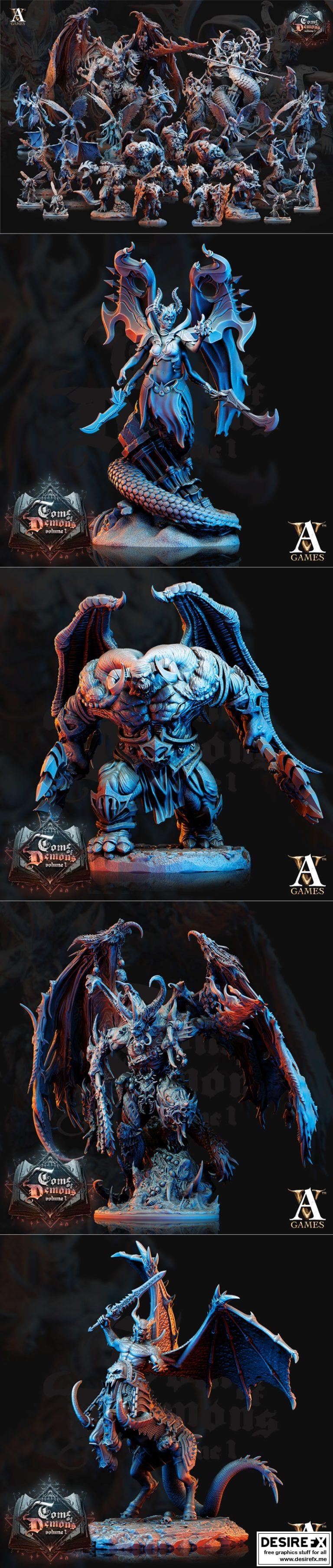 恶魔之书：Archvillain Games《恶魔 tome》第一卷3D打印模型|Archvillain Games – Tome of Demons Volume 1