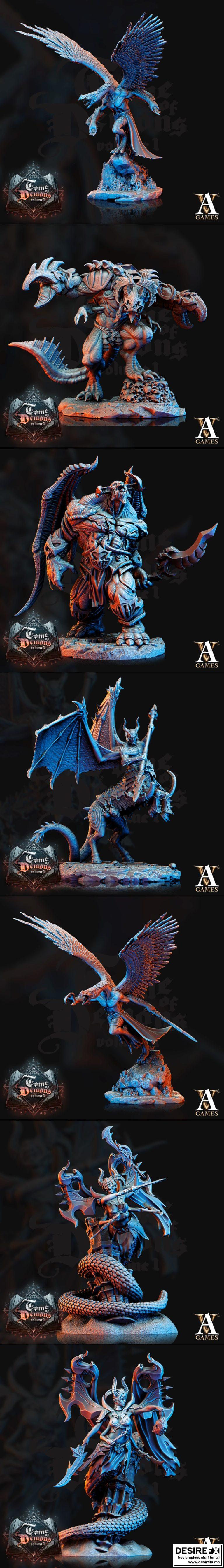 恶魔之书：Archvillain Games《恶魔 tome》第一卷3D打印模型|Archvillain Games – Tome of Demons Volume 1