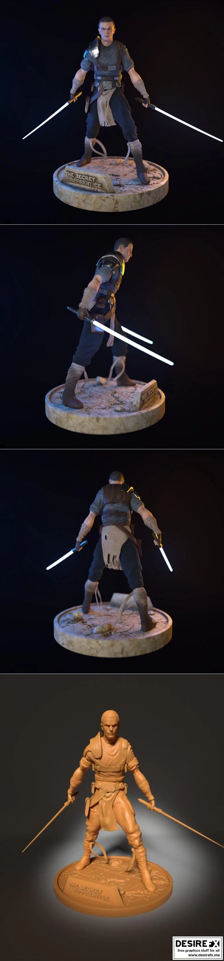 《斯塔克杀手3D打印模型》|The Secret Apprentice (Galen Marek. AKA Starkiller)