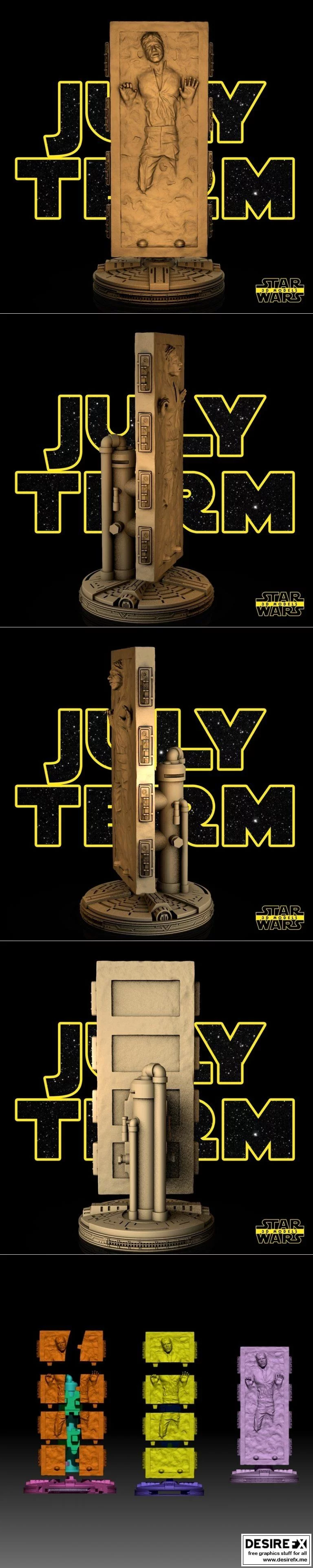 星球大战-汉 Solo-碳冰模型|Star Wars – Han Solo In Carbonite