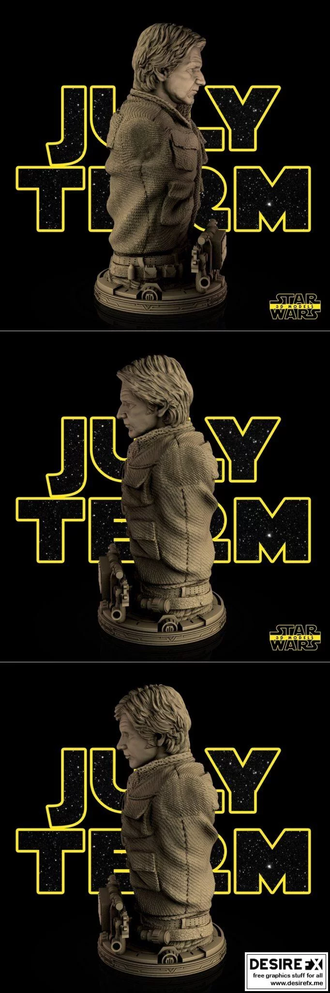 星战汉 Solo 3D打印模型|Star Wars – Han Solo Bust