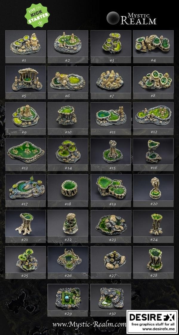 神秘 realm 水景 3D打印模型|Mystic Realm Water Features