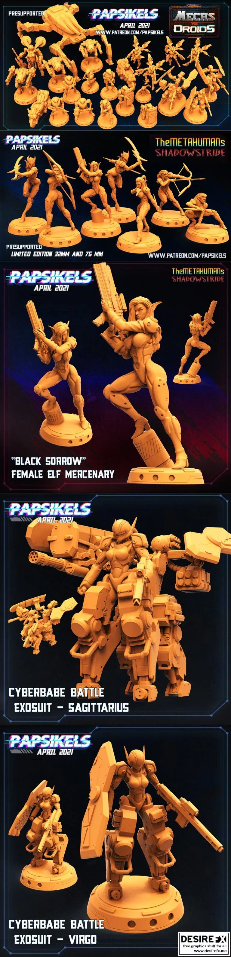 PapSikels迷你模型——2021年4月作品集|PapSikels Miniatures – April 2021