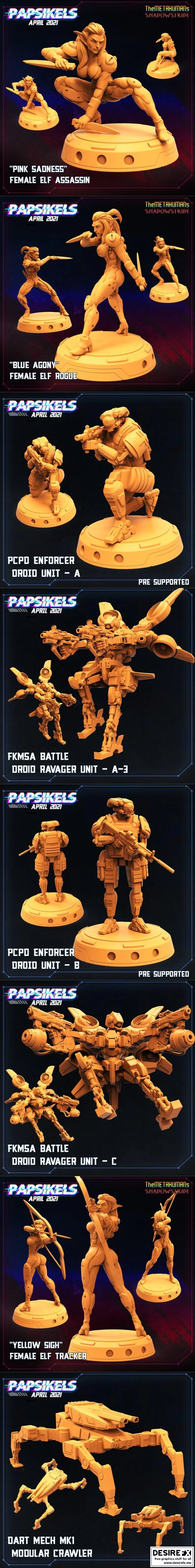 PapSikels迷你模型——2021年4月作品集|PapSikels Miniatures – April 2021