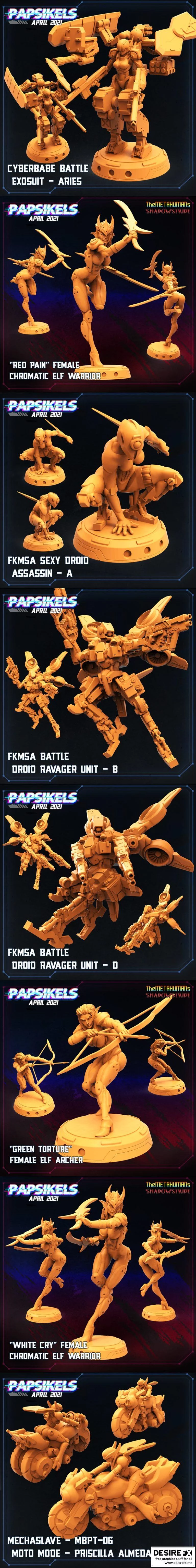 PapSikels迷你模型——2021年4月作品集|PapSikels Miniatures – April 2021