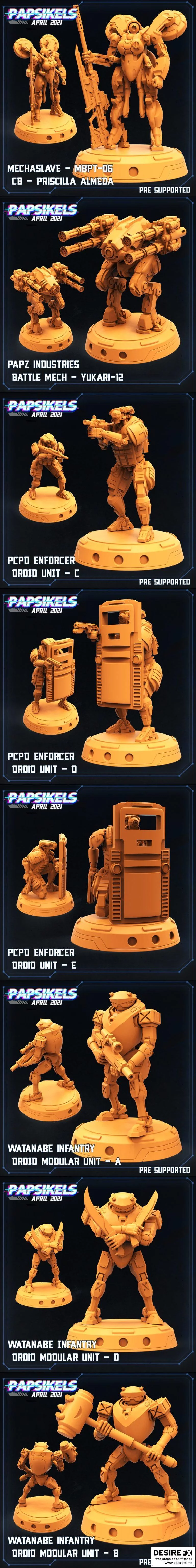 PapSikels迷你模型——2021年4月作品集|PapSikels Miniatures – April 2021