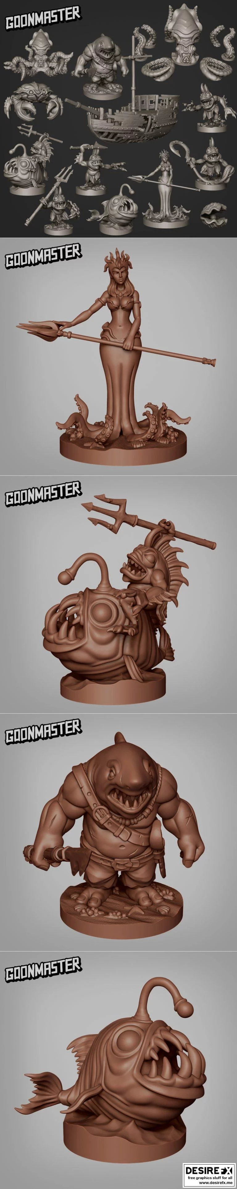 深海奇缘：Goonmaster深海生物3D打印模型|Goonmaster – Deep Sea Creatures