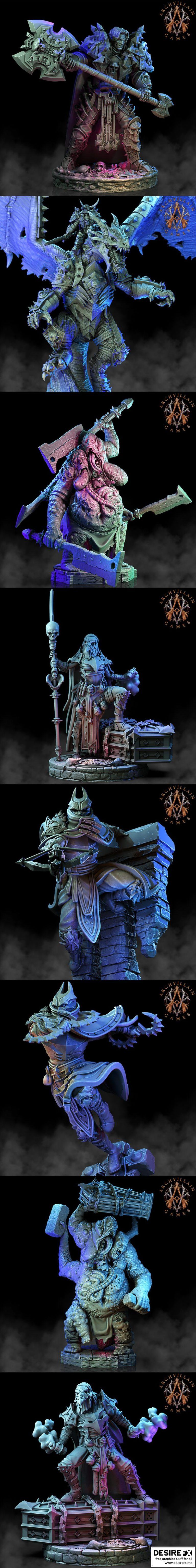 Archvillain Games——死亡骑士秩序3D打印模型|Archvillain Games – The Deathknight Order