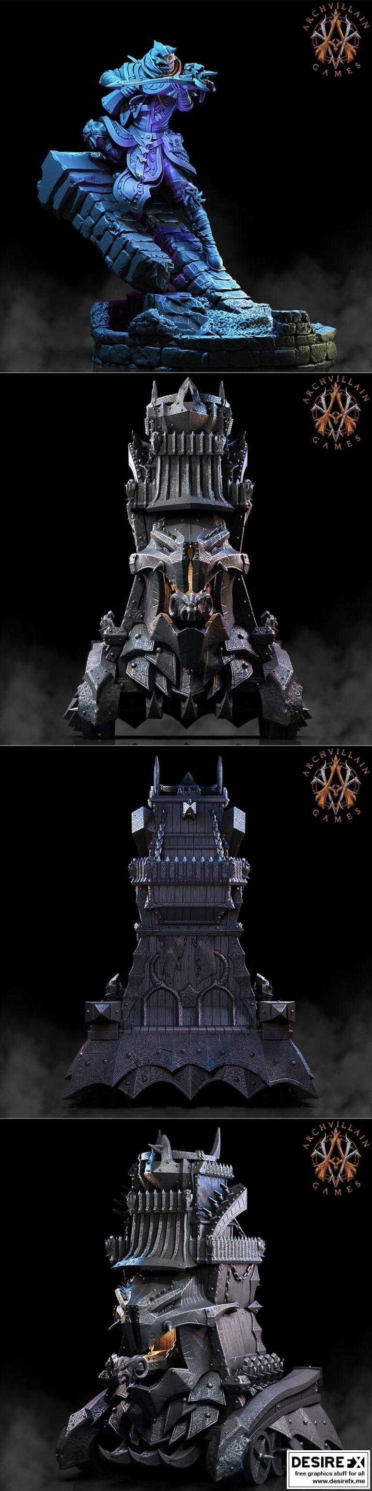 Archvillain Games——死亡骑士秩序3D打印模型|Archvillain Games – The Deathknight Order