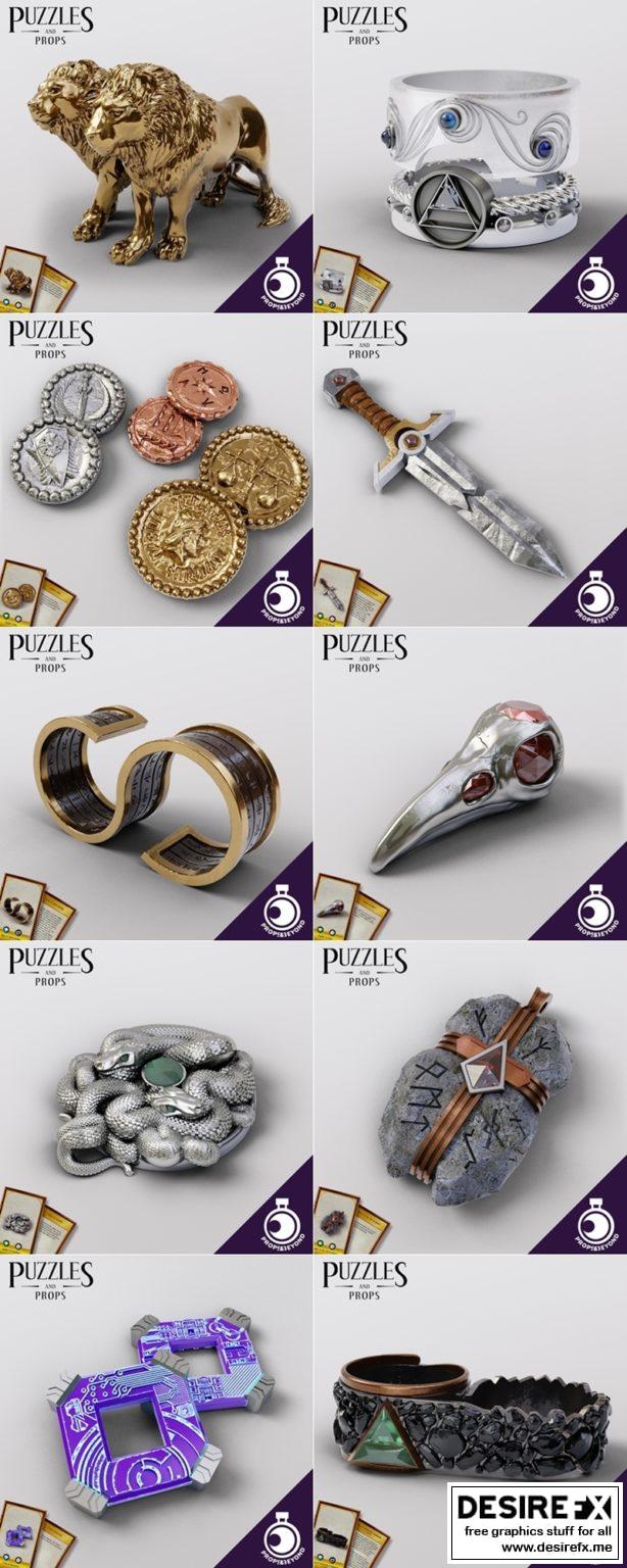 3D打印模型集：动漫游戏角色精选篇|Puzzles and Props Collection – Part 1