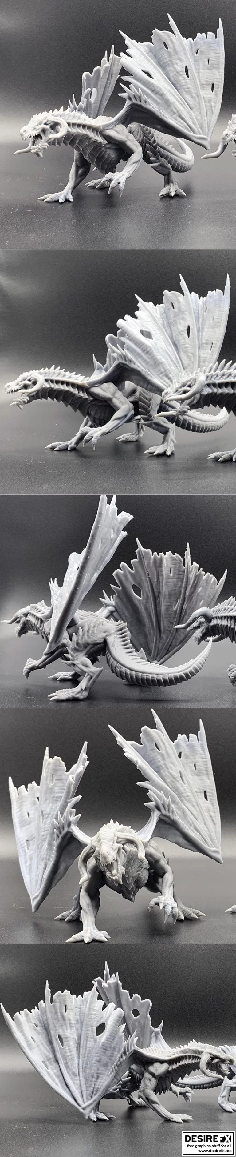 黑龙3D打印模型|Mini Monster Mayhem – Black Dragon
