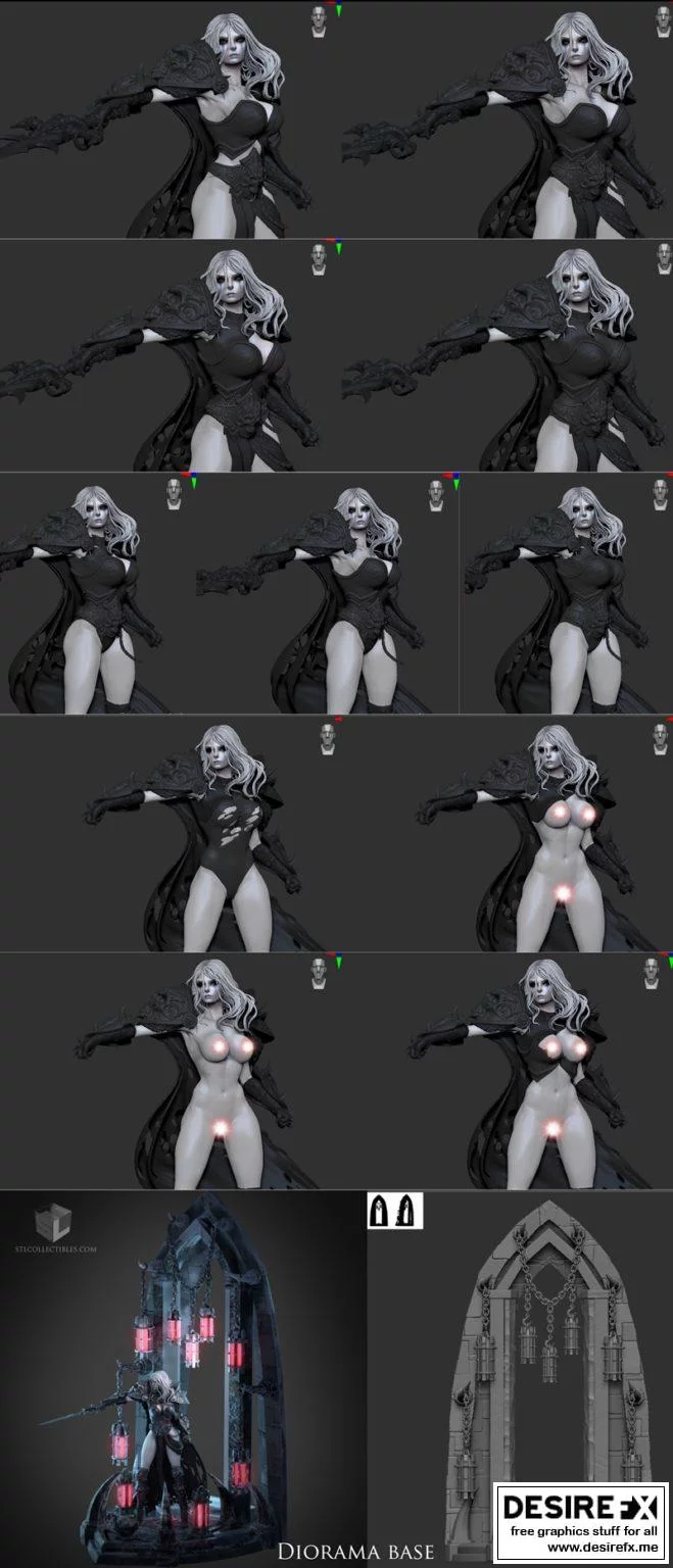 莉莉丝女王 3D打印模型|Lich Queen