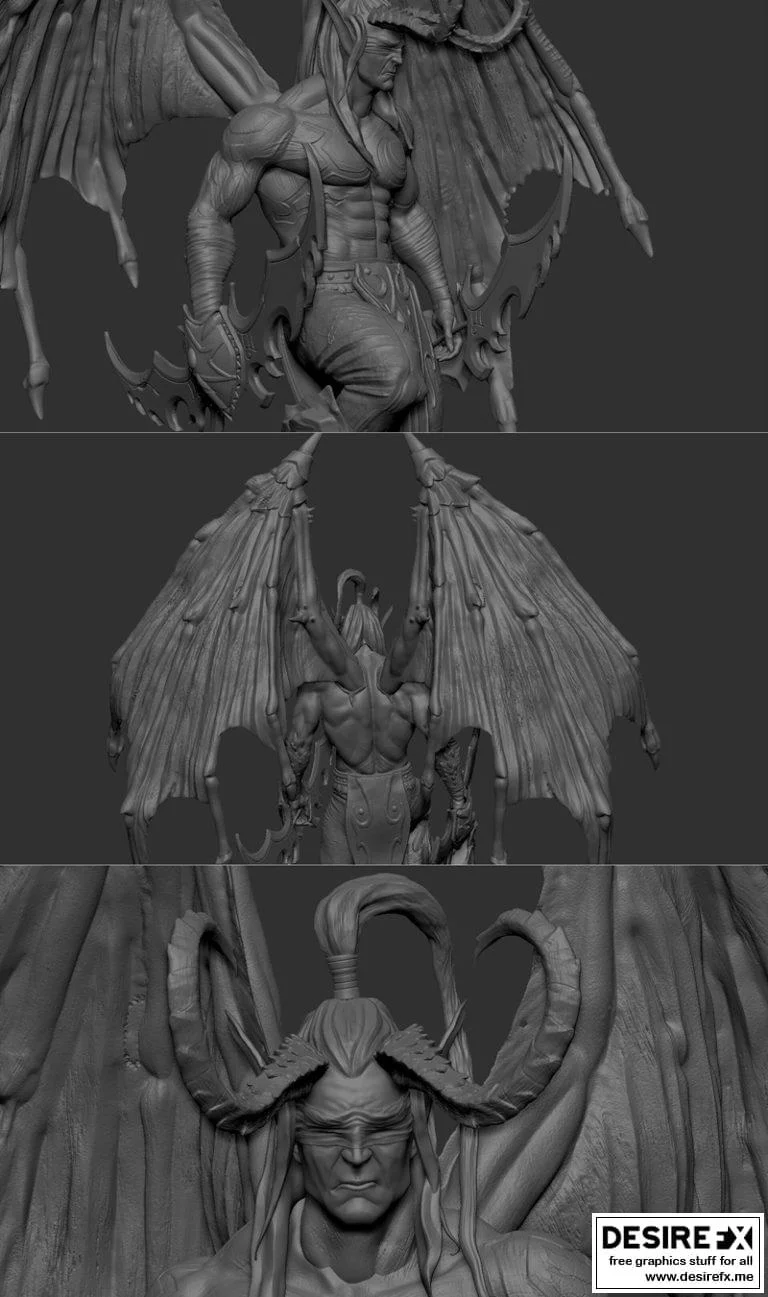 风暴之怒 伊利丹 3D打印模型|illidan Stormrage