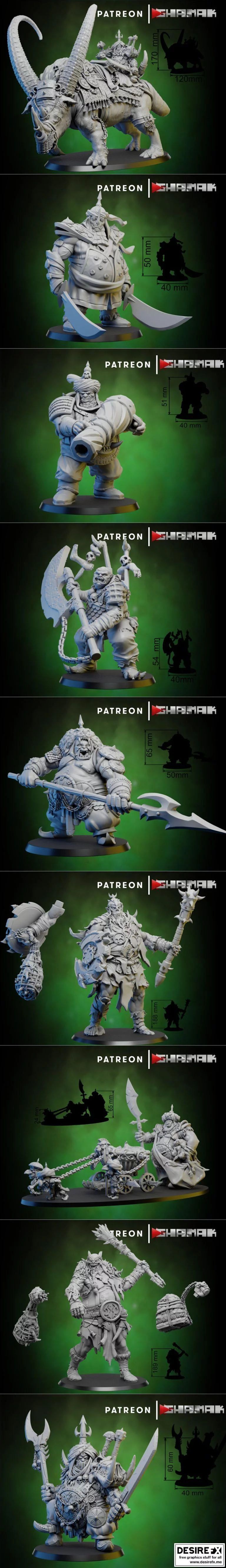 波斯巨魔3D打印模型|Ghamak Persian Ogres