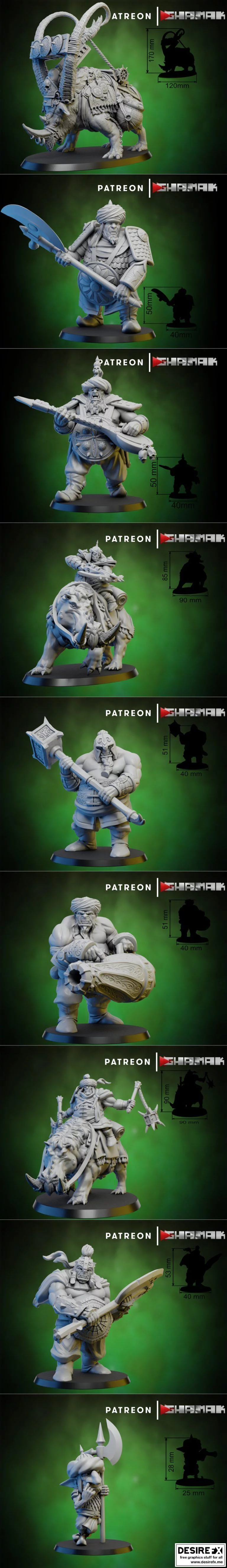 波斯巨魔3D打印模型|Ghamak Persian Ogres