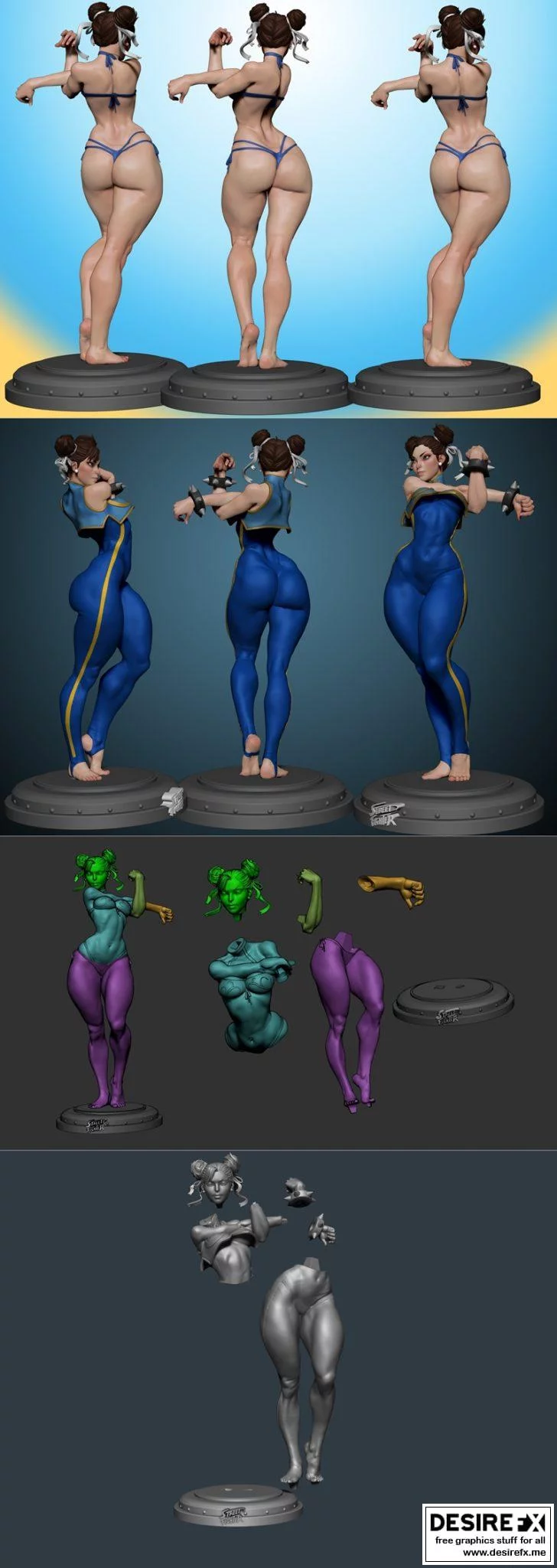 楚留香全版本3D打印模型|ChunLi All version