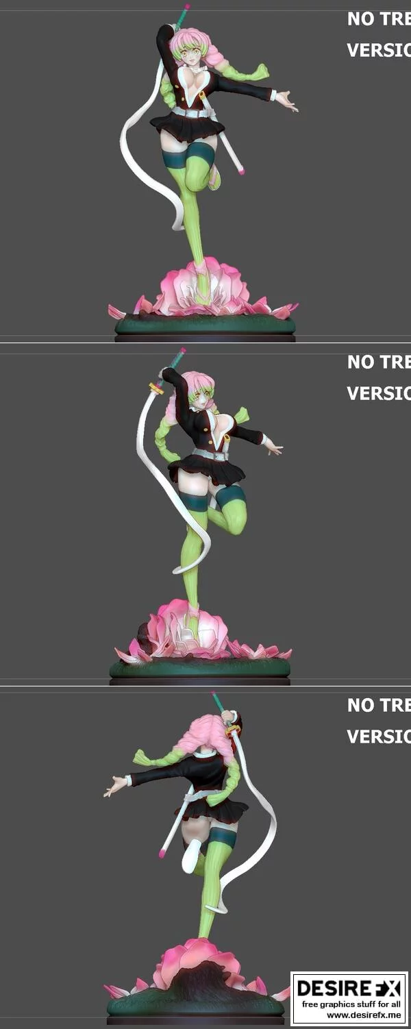 鬼灭之刃 乔希 3D打印模型|KANROJI Mitsuri KIMETSU NO YAIBA ANIME GIRL