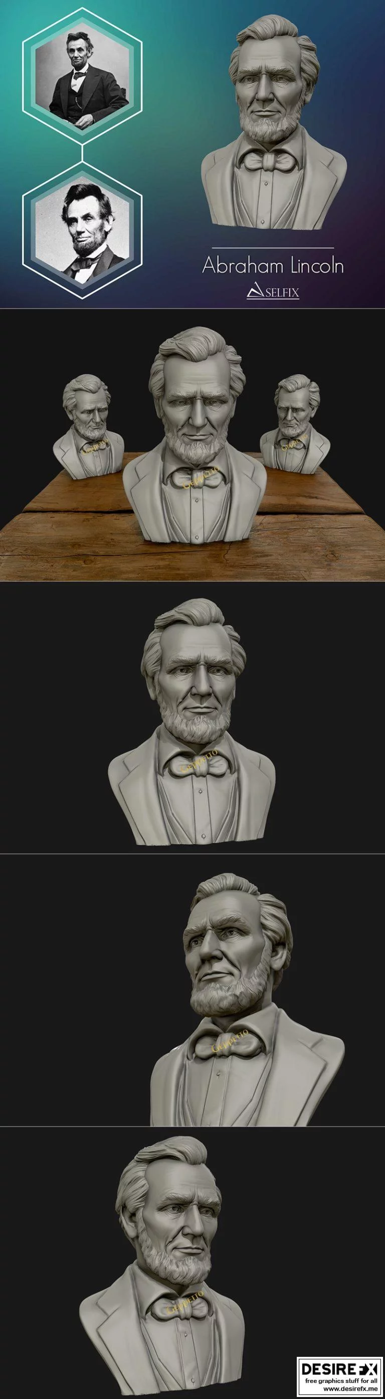 阿布拉罕·林肯 3D打印模型|Abraham Lincoln