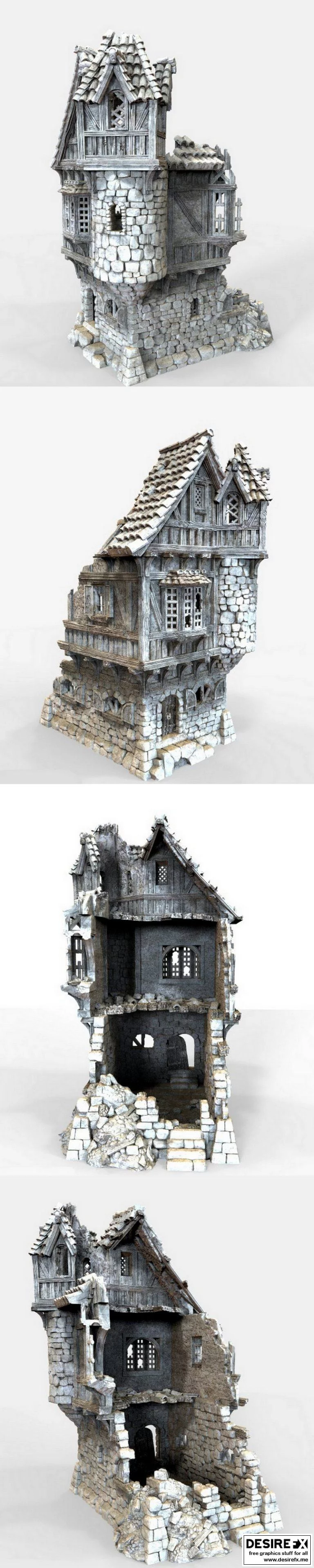 堕落的统治者宅邸3D打印模型|Ruined Governers Mansion