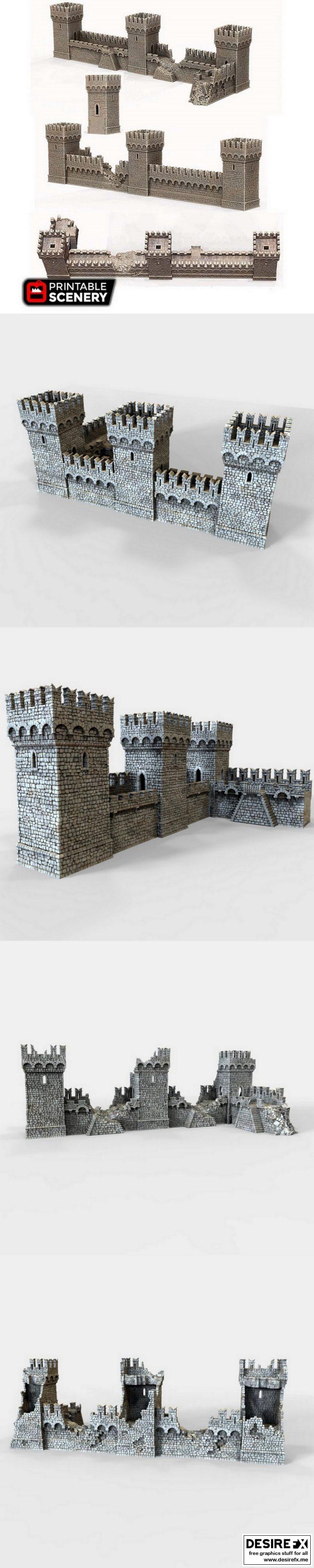 冬dale要塞与废墟 3D打印模型|Port Winterdale Ramparts And Ruins