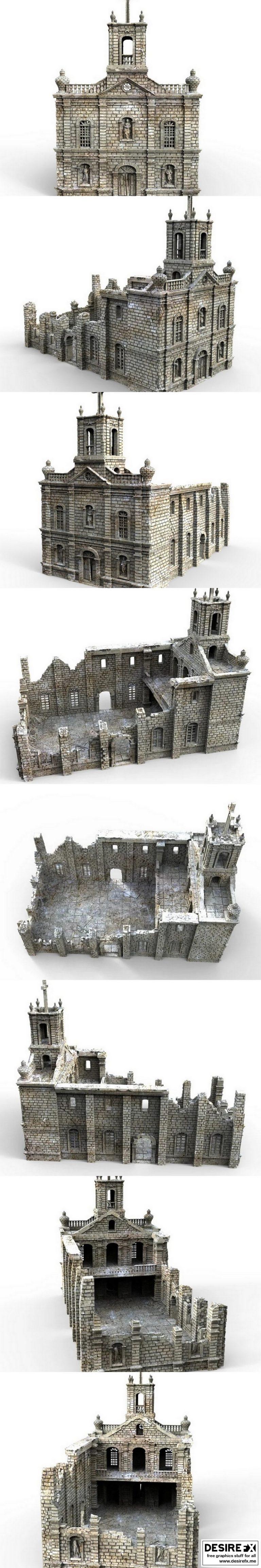 加勒比教堂 3D打印模型集|Caribbean Church