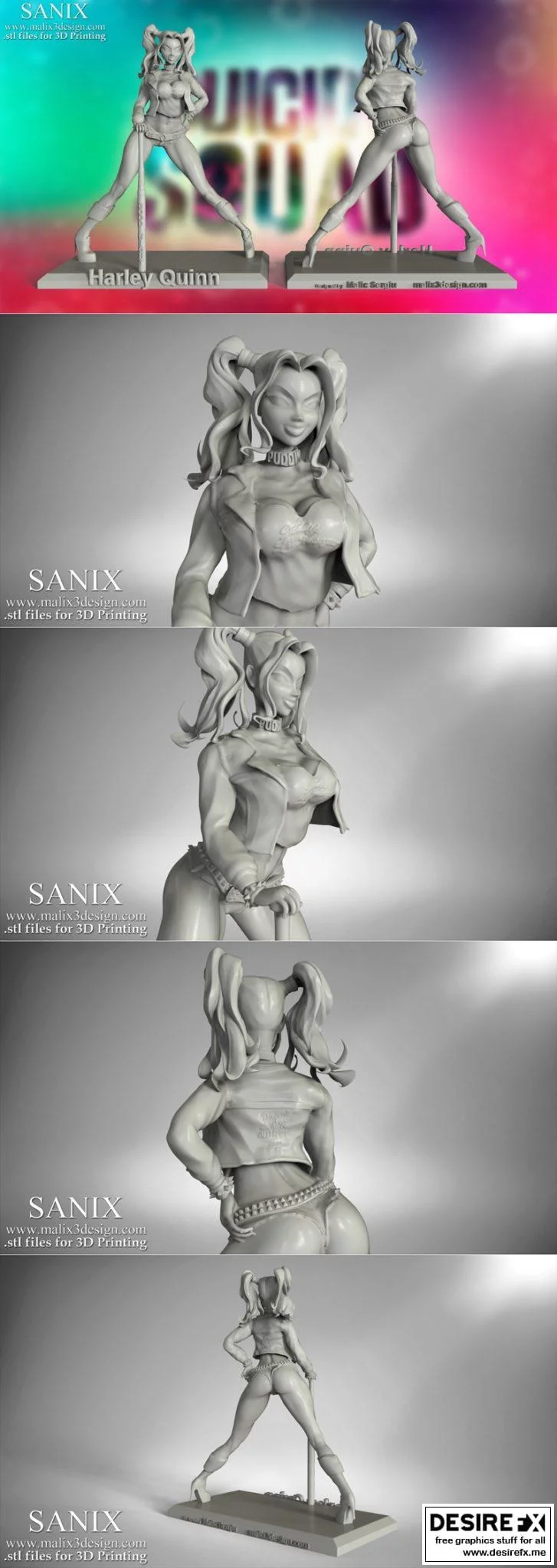 自杀小队 3D打印模型 霍莉·奎因|Harley Quinn – Suicide Squad sanix