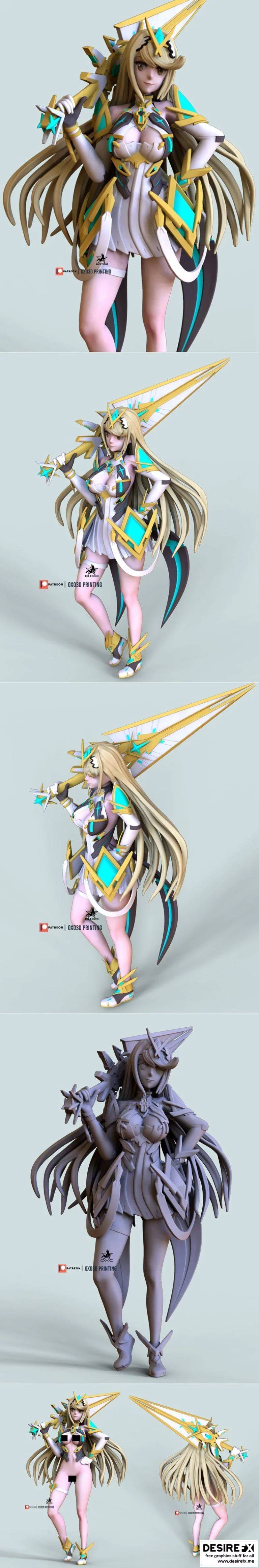 神话之境：Mythra角色3D打印模型集|Mythra