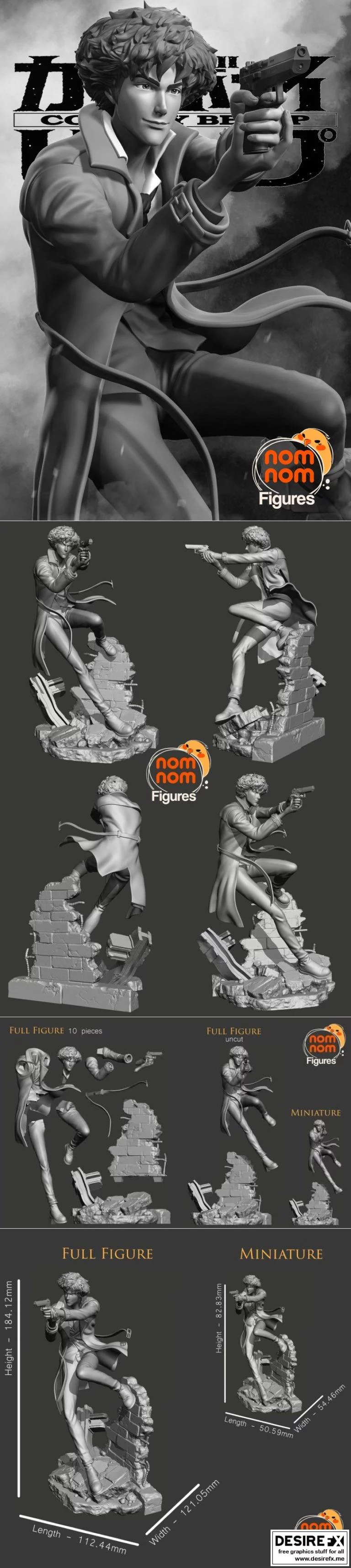 牛仔贝波：Spike Spiegel 3D打印模型|Spike Spiegel – Cowboy Bebop