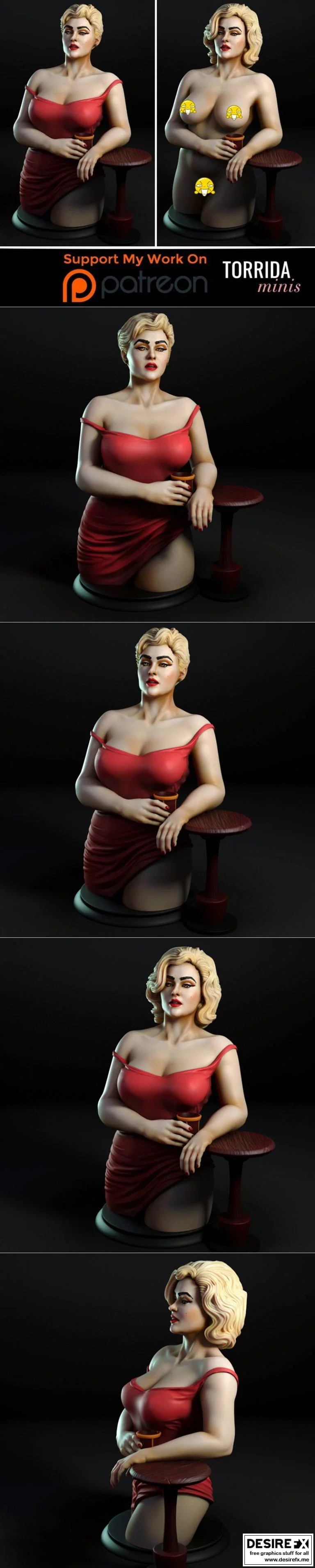 Torrida Minis – 《斯蒂法尼亚·费拉里》3D打印模型|Torrida Minis – Stefania Ferrario