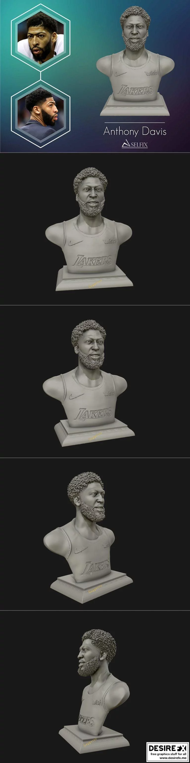 安东尼·戴维斯 3D打印模型|Anthony Davis Bust