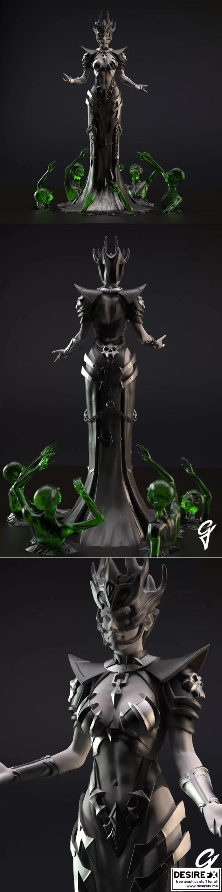 Neycrom：死亡圣女3D打印模型|Neycrom – The Priestess of Death