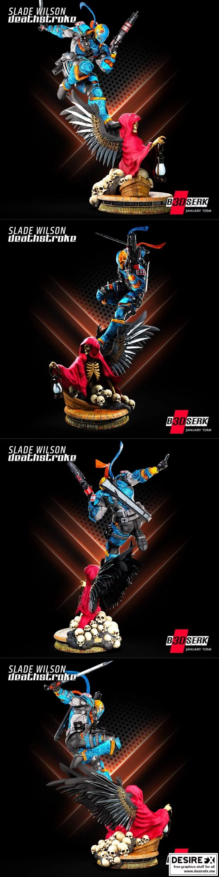 B3dserk Studios – 《死亡射手》3D打印模型|B3dserk Studios – Deathstroke