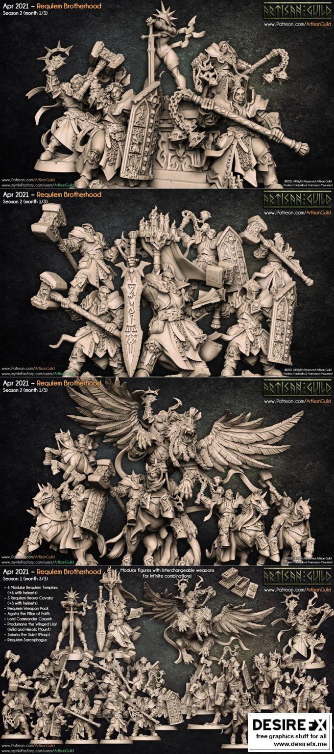 Artisan Guild Patreon - 《 requiem brotherhood 》- 3D打印模型|Artisan Guild Patreon – Requiem Brotherhood – April 2021
