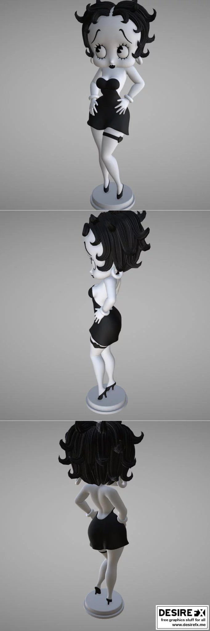 动漫游戏《Betty Boop》中的经典角色3D打印模型|Betty Boop