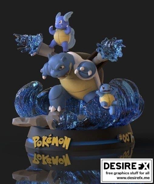 水箭龟——宝可梦3D打印模型|Blastoise – pokemon