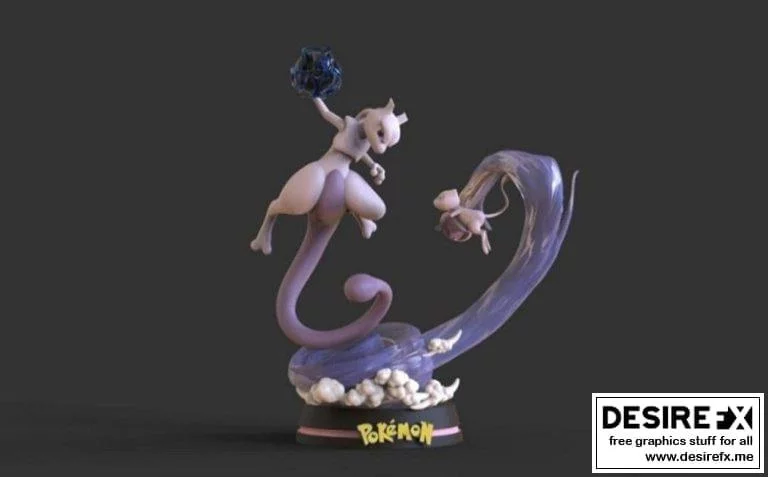 宝可梦：Mewtwo 3D打印模型|Mewtwo – pokemon