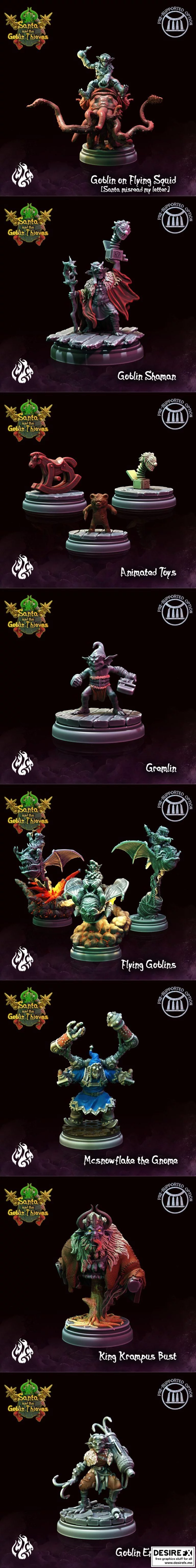 圣誕老人與小矮人盜竊案 3D打印模型|Santa and the Gnome Thieves – December 2021