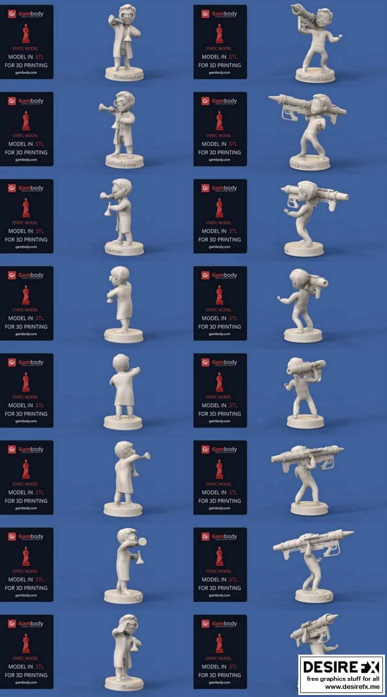 Vault Boy – 大炮与化学家 3D打印模型|Vault Boy – Big Guns and Chemist