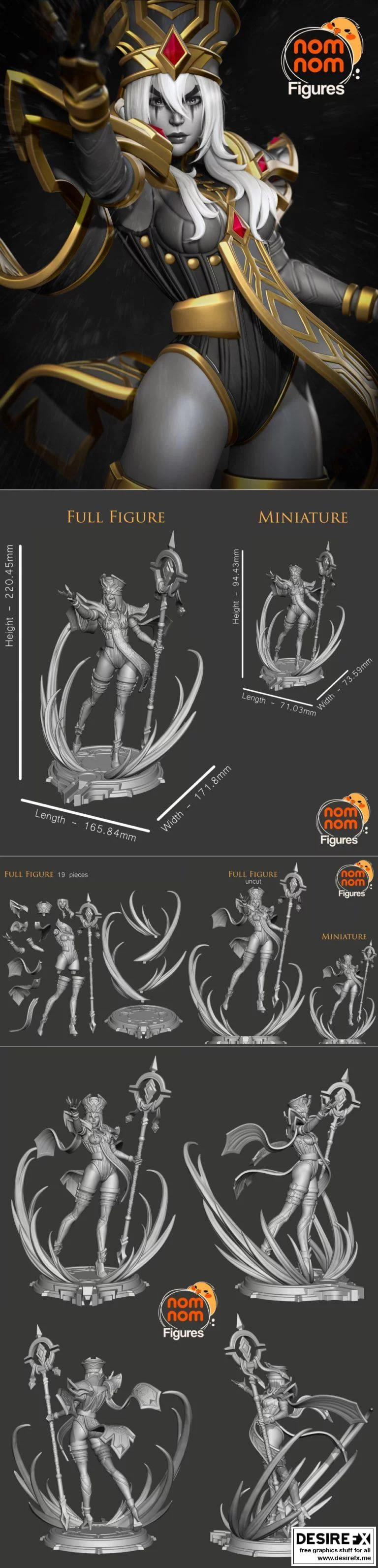 魔兽世界之白毛调查官3D打印模型|Inquisitor Whitemane – World of Warcraft