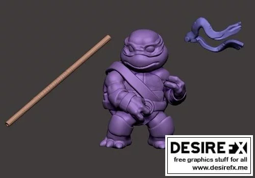 3D打印模型：小恶魔忍者龟Raffa与Mickey登场|Chibi mutant ninja turtles – Raffa and Mickey and DON