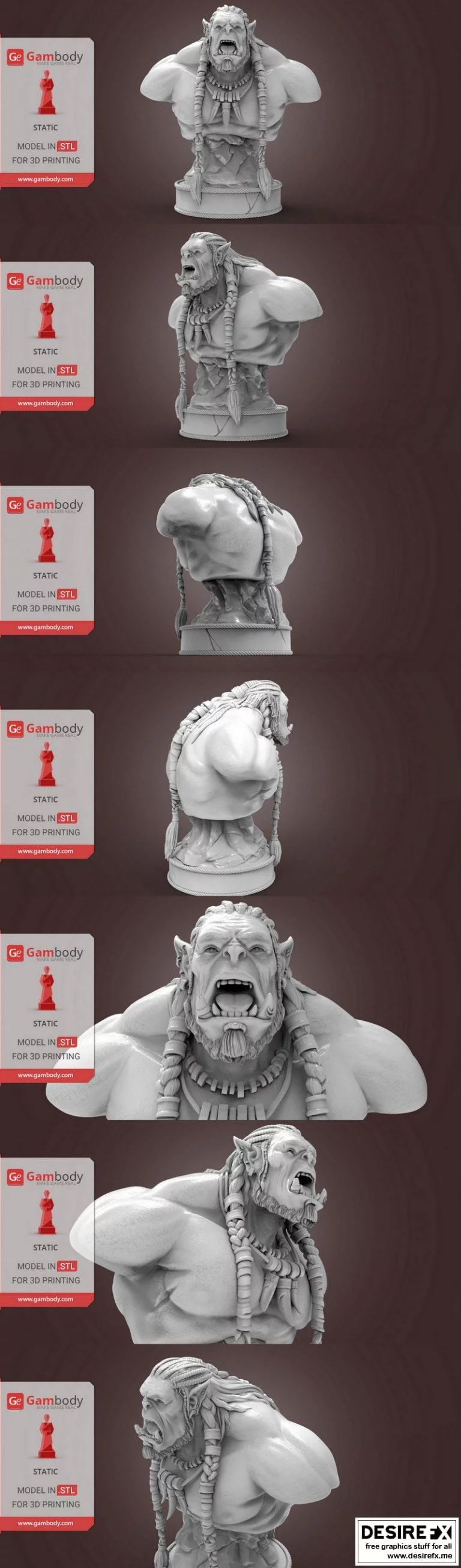 Durotan 3D打印模型|Durotan Bust
