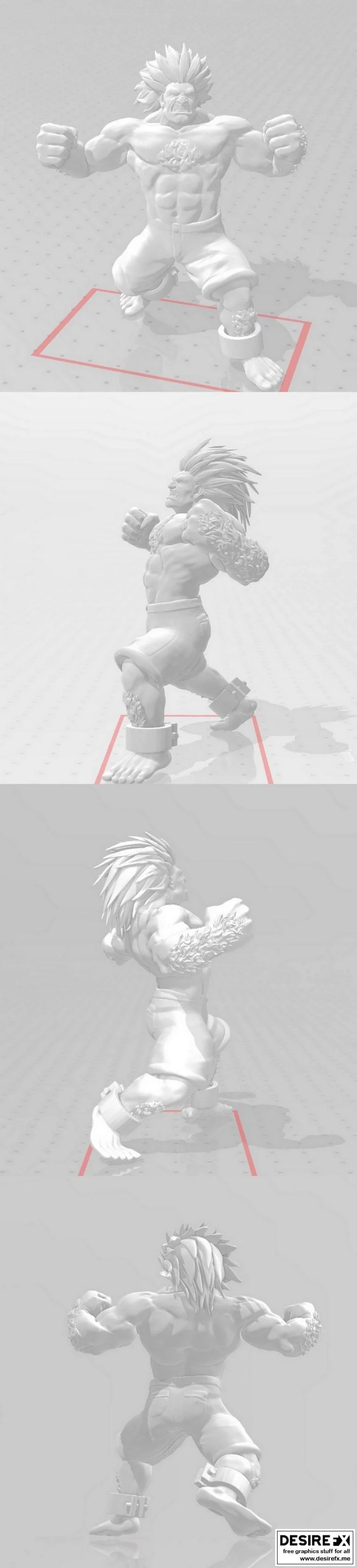街霸中的Blanka 3D打印模型|Blanka from Street Fighter