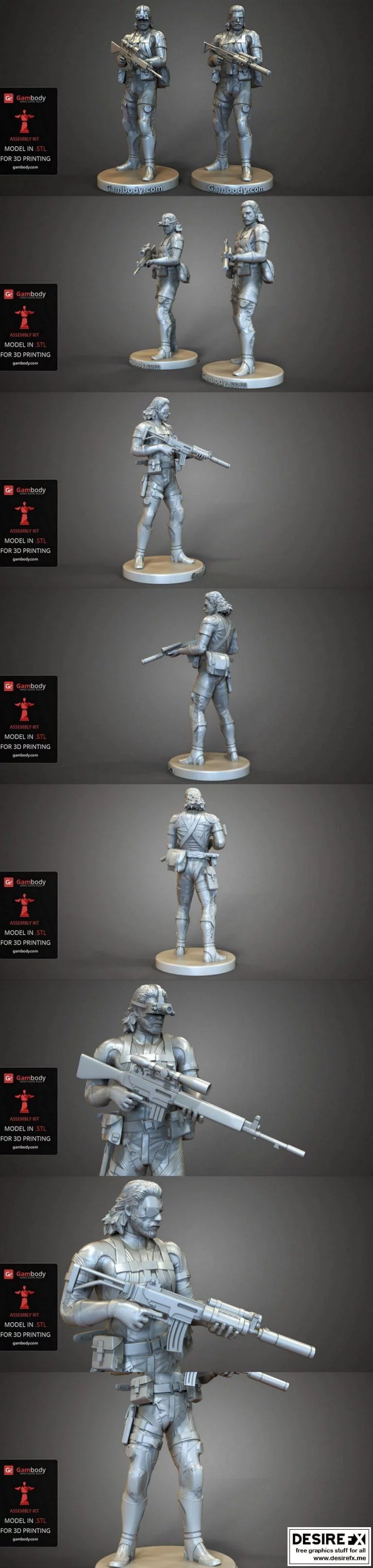 金属 Gear 之 大Boss 3D打印模型|Big Boss from Metal Gear