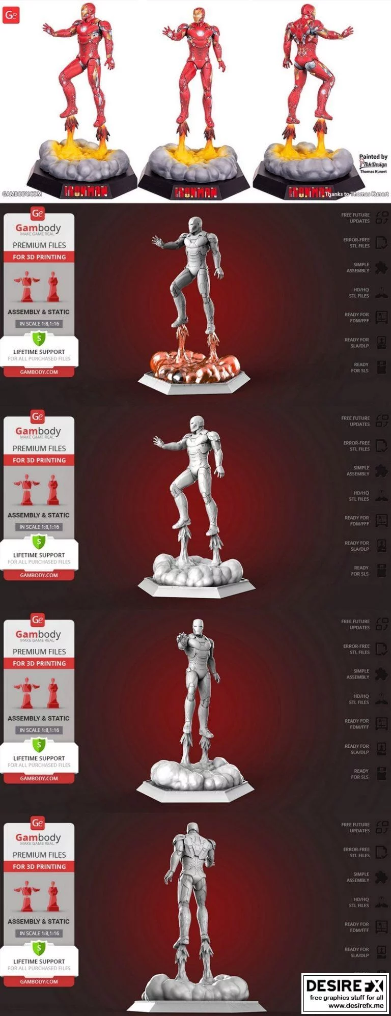 漫威 - 美国队长 - 3D打印模型|Marvel – Iron Man Mark 46